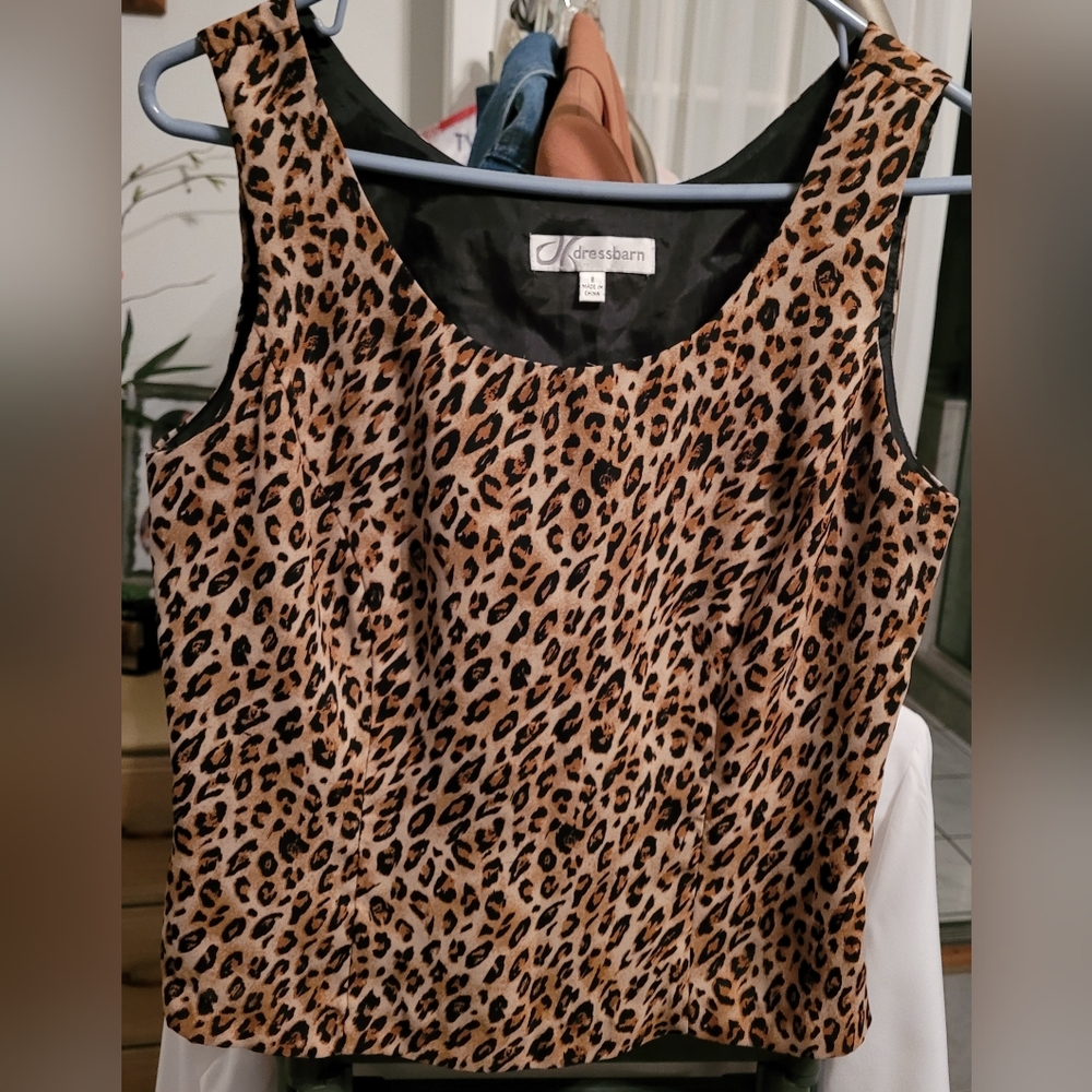 EUC Leopard print tank top blouse